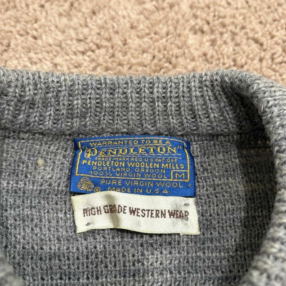Vtg Pendleton High Grade Western Wear Wool Sweater Mens Medium Southwest Aztec